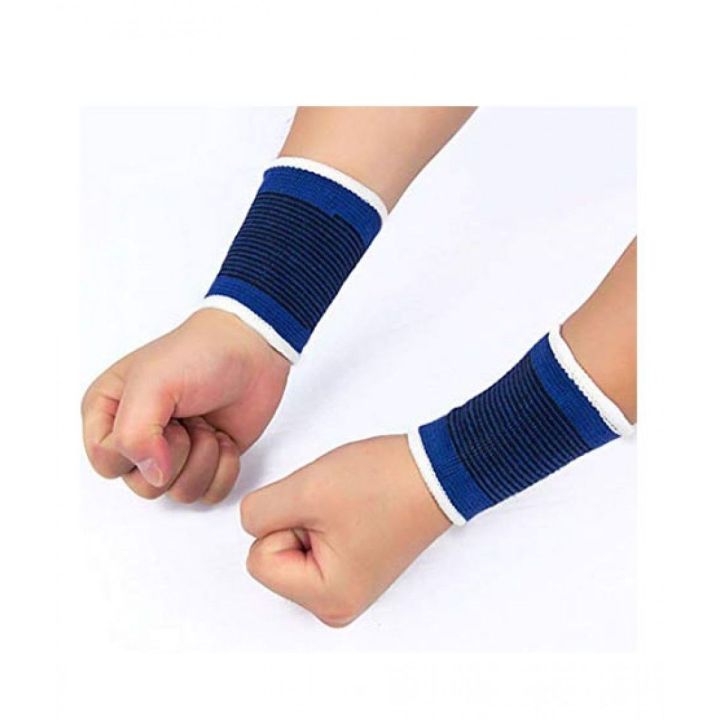 1 Pair Wristbands Wrist Support Brace Sweat Band Hand Band for Sports Wrist Protector Cycling Weightlifting Gym Running Cricket Badminton Basketball  Fitness  Sweatband  Multicolor Wrist Band