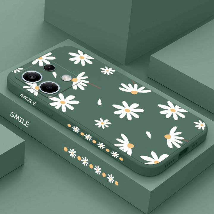 Note 13 Elegant Daisy Silicone Phone Case For Xiaomi Redmi Note 13 13Pro shatterproof Protection Redmi Note 13ProPlus Back Cover