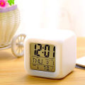Digital Table Clock 7 Color Changing Led Lights Big Size Big size Digital Screen Temperature & Calendar & Battery Operated Glowing LED Table Alarm Clock. 