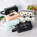 【NEW】 Kawaii Cat Pencil Case PU Leather Super Capacity School Pencil Box For Girls Stationery School Supplies. 