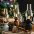 Green forest Night Light Nostalgia 80s Retro Style Electronic Oil Lamp. 