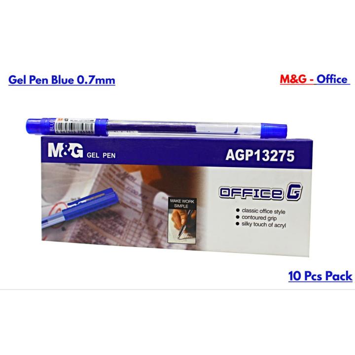 Office Gel Pen 0.7mm Blue Gel Pen For School, Office , Model AGP13275 ( Box of 10 Pcs )