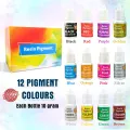 Epoxy Resin Art Imported Crystal Clear Kit (180gms) Ratio 2:1 & Epoxy Resin Color Pigments Liquid Colors 12. 
