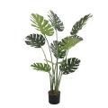 Imported artificial  Monstera Plant with black planter. 