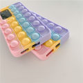 【BestGO】iPhone 12 Pro iPhone11 iPhone6 6s 7 8 Plus XS XR Pop it Fidget Push Bubble Soft TPU Phone Case Sensory Stress Reliver Toy Cover DGX. 