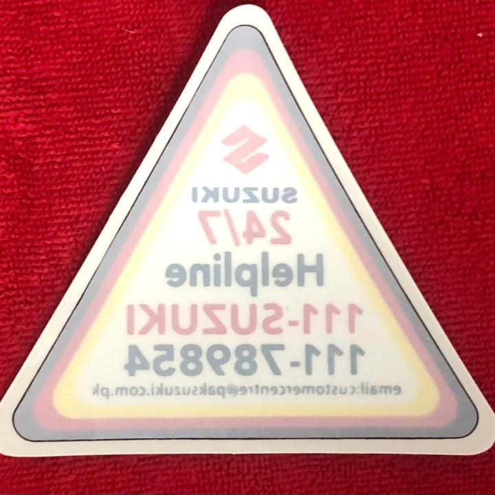Car Exterior Sticker Helpline for suzuki vehicles 01 pc
