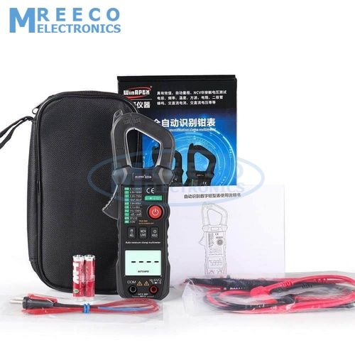 WINAPEX ET8204 8204 600A AC DC Pocket Clamp Meter 0.9⁓600A Counts Digital Multimeter Current Voltage Resistance Diode Temp Buzzer Test (Puller Design)
