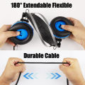 EKSA E800 Gaming Headphone Over The Ear Custom-Built 40mm Driver 360° Omnidirectional Mic With Blue LED Light - Blue. 