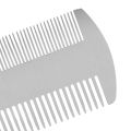 2X Dual Action Stainless Steel Edc Credit Card Size Comb Wallet Comb Pocket Comb Anti-Static Hair Comb for Man. 