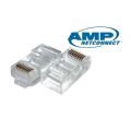 100 Pcs RJ45 Gold-plated AMP RJ45 CAT6 CAT5E Modular Plugs Network Connector 8P8C. 