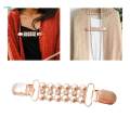 Sweater Clips Fastener Buckle Fashion Cardigan Link Chain Cardigan Clip Rose Gold. 