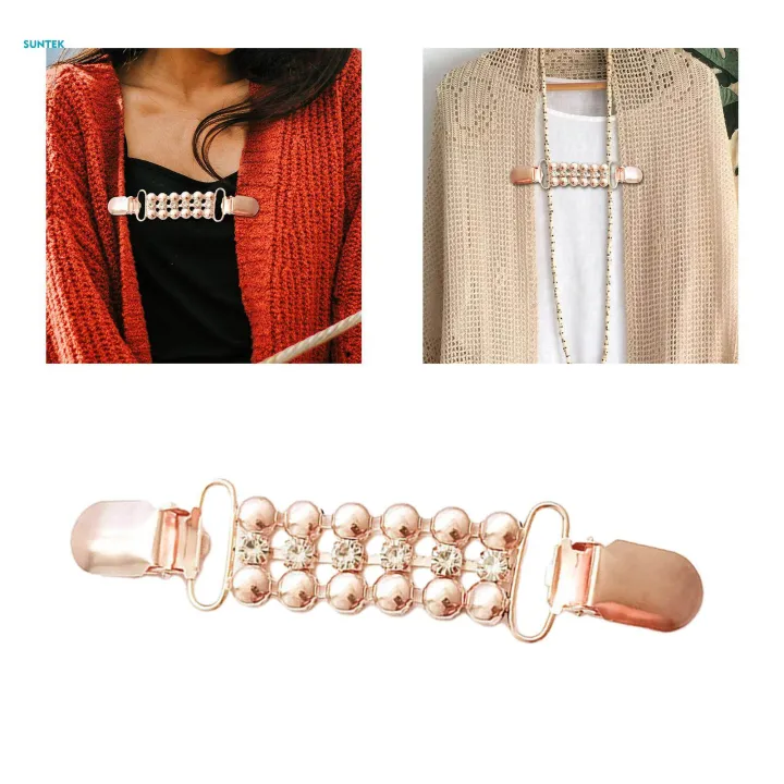 Sweater%20Clips%20Fastener%20Buckle%20Fashion%20Cardigan%20Link%20Chain%20Cardigan%20Clip%20Rose%20Gold%20-%20Image%204