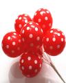 Red Polka Dot Balloons 25Pcs 12Inch. 