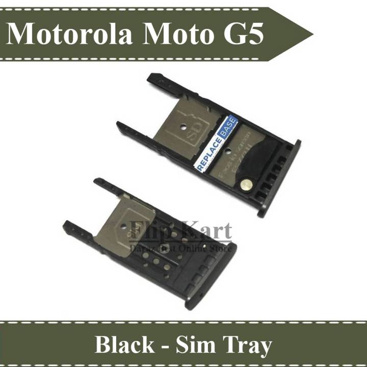 Motorola Moto G5 SIM Tray Sim Jacket Sim Slot Sim Door For Motorola Moto G5 - Black