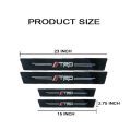 4Pcs Car Door Sill Strip Anti Scratch Protector Sticker  - TRD. 