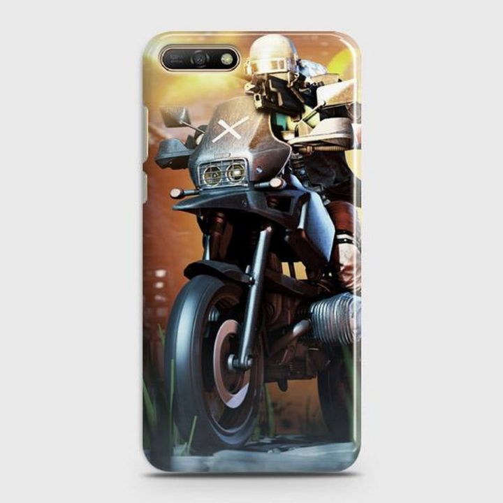 Huawei Y6 2018 Cover Fortnite Bike Rider Hard Cover- Design 35 Case