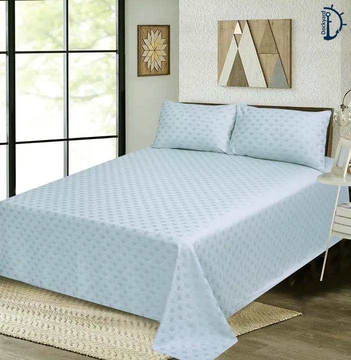 Jacquard%20Bedsheet%20Set%20-%20Bed%20Sheets%20with%20Pillowcase%20-%20DOUBLE/QUEEN%20BED%20(96%20x%2094%20Inches)%20-%20Image%208