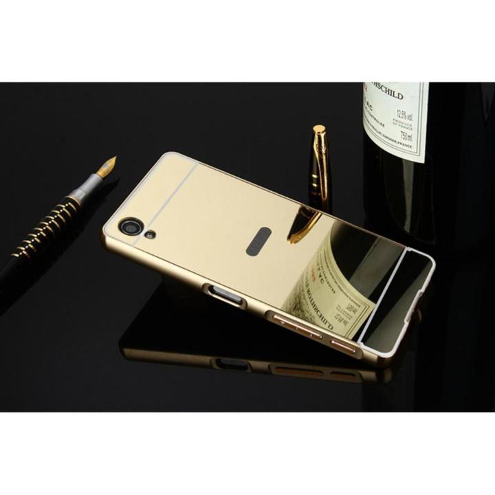 【Miga Plaza】 For Sony Xperia XA Mirror case,Luxury Metal Bumper and Mirror PC Back Cover Case For Sony Xperia XA
