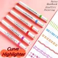 Curve Highlighter , Flownwing Flair Pens with Different Curve Shape Fine Tips, Colored Curve Pens Craft Pens for Scrapbook (Random Design). 