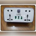 5 Sockets Multi Plug extension board With Light and separate on/off switch Wall mounted, wall mounted socket, socket extension, socket board, extension board, wall socket, multi plug board, multi plug extension, Travel Adapter. 
