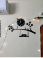 Chand Hub Birds Style Clock Big Size Wall Clock I Wooden Material Wall Clock Beautifull For Bedroom Wall. 