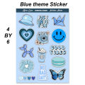 New Colorful Aesthetic Sticker Sheet for Journal - UNCUT Stickers for scrapbook - Aesthetic themed sticker pack. 