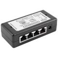 4 Port Poe Injector Poe Adapter Ethernet Supply Pin 4,5(+)/7,8(-)Input Dc12V-Dc48V for Ip Camera. 