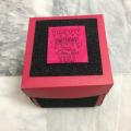 Square Explosion Box - Birthday Gift for Lover or Husband/Wife or Fiance - Shocking Pink and Black Colour. 