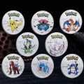 Gold Pokemon Coin Metal Set Mewtwo Charizard Pikachu Anime Card Scarlet Violet Commemorative Medallion Collectible Pokeball Gift. 