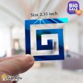 Gift City Blue Mirror Tile Stickers | Self-Adhesive Acrylic Wall Décor | DIY Home Decoration – 5/10/20/40/80 Pcs (60x60mm). 