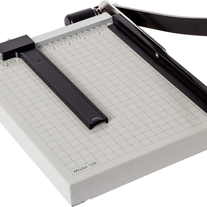 Professional A4 Office Home Paper Cutter Paper Trimmer Machine Heavy Duty Metal Base 12 Sheet Capacity (32.5x25cm)