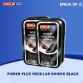 Shoe Shiner - Shoes Shiner Black - Leather Shoe Shiner - Shiner for Shoes - POWER PLUS REGULAR SHINER - BLACK- (PACK OF 2). 