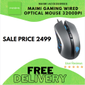 Maimi Gaming Mouse SI-9031 Wired Optical Gaming Mice Game Mouse With 3200DPI On-the-Fly DPI Switching, 4 Programmable Buttons, Macros, Breathing Light for Laptops. 