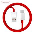 Dash Charge Type C Cable for One Plus 5,5T,6,6T & 7 Red. 