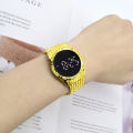 LooKeo mall Fashion-forward Unisex LED Watch with Touch Screen, Diamonds and Steel Strap for Fashionable Couples. 
