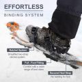 Odoland 4-in-1 Lightweight Snow Shoes Set Snowshoes with Trekking Poles, Waterproof Snow Leg Gaiters and Carrying Tote Bag. 