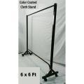 6 Ft Cloth Hanging Trolley Stand with Wheels. 