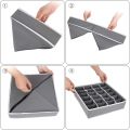 Socks Drawer Organizer Divider, 24 Cells Box Foldable Socks Organizer Closet Organizer Organizer Underwear Storage Boxes to Hold Socks. 