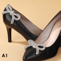 【Value Bundle】 1Pcs Fashion Shoes Decorations Clip Women Shoe Buckle Accessories High-heeled Square Rhinestones Removable Shoes Decoration Flower.