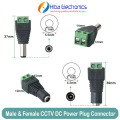 DC Power Connector Plug Jack Male Female Socket Barrel 2.1mm x 5.5mm Adapter for CCTV Camera LED Strip Supply Terminal. 