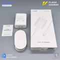 Vivo Original i44W Flash Adapter With 4A USB A to Type C Data Cable | Vivo 44W Super Fast  Dual Engine Charging Adapter Original | Vivo 44w Flash Charger price | Vivo 44W Flash Chager for Vivo_V20 Se V19 V20 V23 V23e V21 V21e V17 Pro X50 Pro X60. 