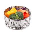 HTS  Stainless Steel Folding Steamer, Fruits / vegetables Basket Steamed Food Rack, Steamer Insert for Instant Pots , Chicken and Dumplings, Steamer Serving Bowl, Folding Steaming Basket, Collapsible Baskets for Cooking Food, Expandable, 1 Pc. 