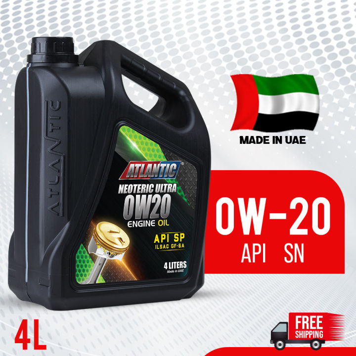 Atlantic Ultra Synthetic  Engine Oil 0W-20 API SP  4 Liters