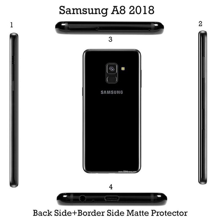 Samsung Galaxy A8 2018 Back Matte Protector With Side Coverage Protectors For Samsung Galaxy A8 2018