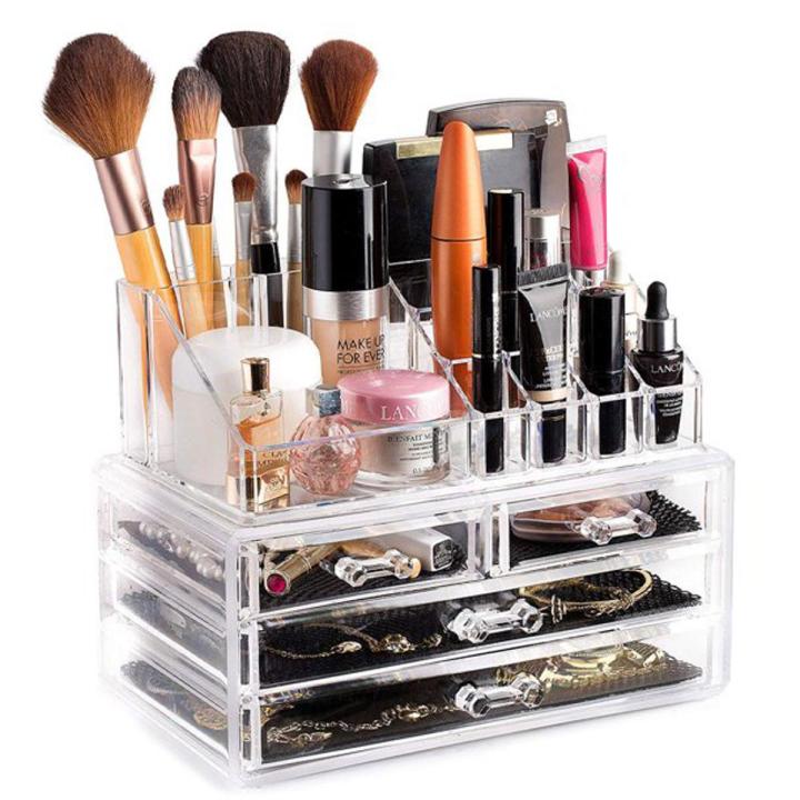 M.sale Acrylic Big Size Cosmetic Makeup Organizer Storage Box Case Container Rack
