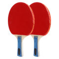 Table Tennis Racket Horizontal Anti Corrosion Table Tennis Paddle Set Poplar Wood Rubber Robust Good Sweat Absorption for Game. 
