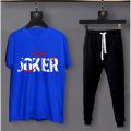 The Joker Printed T shirt With Matching Trouser Half Sleeves Round Neck T Shirts Casual Cotton Sports Wear Plain Trousers Summer Arrival For Men. 