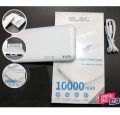10000 mAH Power Bank ELEC Power bank Dual USB Ports for smartphones FAST CHARGE- White. 