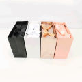 Magnetic Flip ribbon Gift Box Folding Box Black for Birthday Holiday Gifting Party Supplies Cardboard Box Factory Direct Sales. 