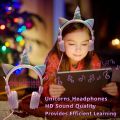 Cartoon Unicorn Wired Headphone Girls Daughter Music Stereo Earphone Computer Phone Headset Kids Gift Cute Unicorn With Mic. 